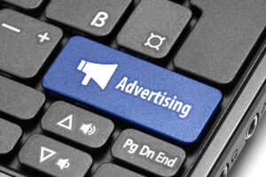 Advertising button on keyboard