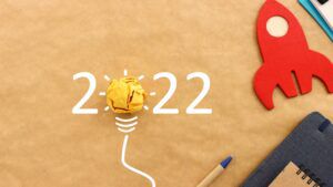 2022 with lightbulb motif, rocket and